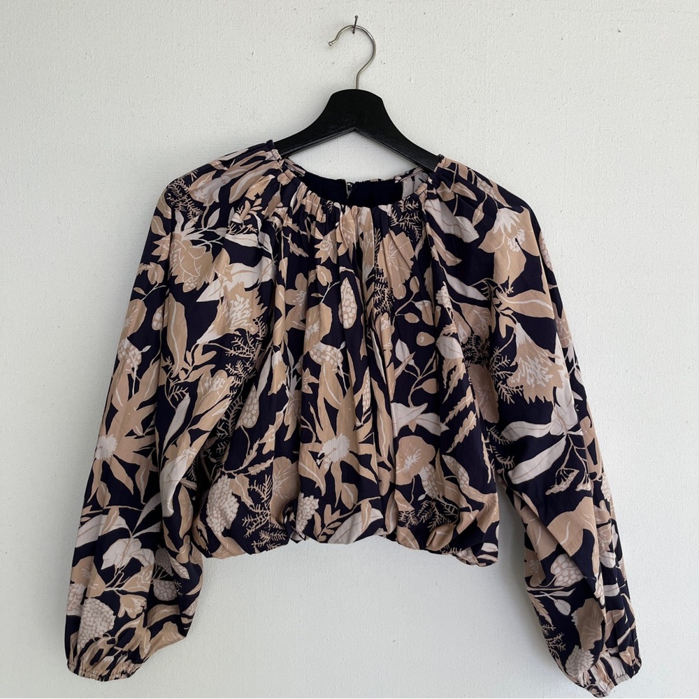 Jo Faulkner x Maeve Anthropologie Poplin Bubble Blouse XS